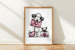Poodle Love Mail Valentine PNG Product Image 3