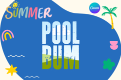 POOL BUM Canva Frame Varsity Sport Summer Product Image 1