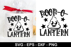 Poop-o- lantern SVG - Halloween Toilet Paper Design Product Image 1