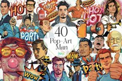 Pop-Art Man Sublimation Clipart Product Image 1