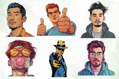 Pop-Art Man Sublimation Clipart Product Image 6