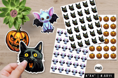 Pop Art Halloween Stickers | Printable Halloween PNG Product Image 1