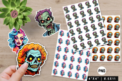 Pop Art Halloween Stickers | Printable Halloween PNG Product Image 1