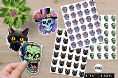 Pop Art Halloween Stickers | Printable Halloween PNG Product Image 1