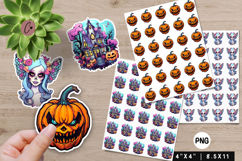 Pop Art Halloween Stickers | Printable Halloween PNG Product Image 1