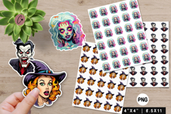 Pop Art Halloween Stickers | Printable Halloween PNG Product Image 1