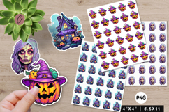 Pop Art Halloween Stickers | Printable Halloween PNG Product Image 1