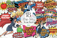 Pop-art Teacher Sublimation Clipart Product Image 1