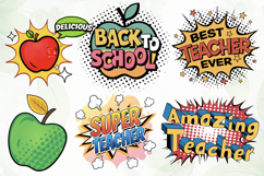 Pop-art Teacher Sublimation Clipart Product Image 3
