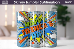 Happy Father’s Day Pop Art Tumbler Wrap Product Image 1