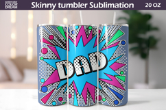Dad Pop Art Tumbler Wrap | Comic Style Design Product Image 1