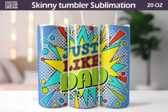 Just Like Dad Pop Art Tumbler Wrap Product Image 1