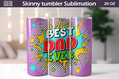 Best Dad Ever Pop Art Tumbler Wrap Product Image 1