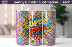 Super Papa Pop Art Tumbler Wrap Product Image 1