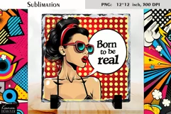 Vintage Pop Art Woman|Funny Quotes Slate Design Product Image 2
