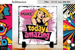 Vintage Pop Art Woman|Funny Quotes Slate Design Product Image 3