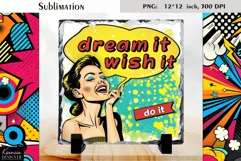 Vintage Pop Art Woman|Funny Quotes Slate Design Product Image 4