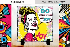 Vintage Pop Art Woman|Funny Quotes Slate Design Product Image 2