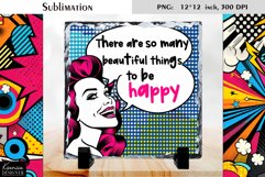 Vintage Pop Art Woman|Funny Quotes Slate Design Product Image 1