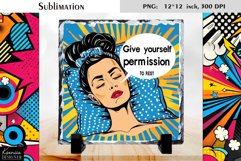Vintage Pop Art Woman|Funny Quotes Slate Design Product Image 1