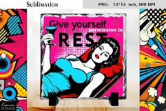 Vintage Pop Art Woman|Funny Quotes Slate Design Product Image 3