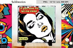 Vintage Pop Art Woman|Funny Quotes Slate Design Product Image 4