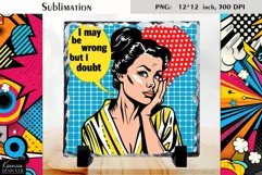 Vintage Pop Art Woman|Funny Quotes Slate Design Product Image 2