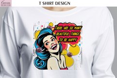 Pop Art Sublimation Design|Positive Quotes T Shirt Product Image 1
