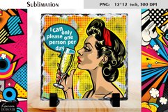 Vintage Pop Art Woman|Funny Quotes Slate Design Product Image 1