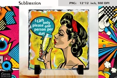 Vintage Pop Art Woman|Funny Quotes Slate Design Product Image 4