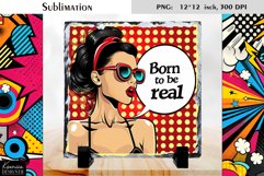 Vintage Pop Art Woman|Funny Quotes Slate Design Product Image 1