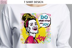 Pop Art Sublimation Design|Positive Quotes T Shirt Product Image 1