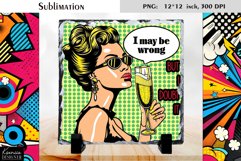 Vintage Pop Art Woman|Funny Quotes Slate Design Product Image 1