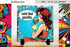 Vintage Pop Art Woman|Funny Quotes Slate Design Product Image 3