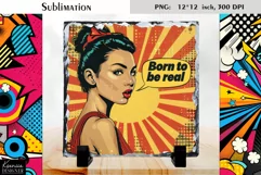 Vintage Pop Art Woman|Funny Quotes Slate Design Product Image 5