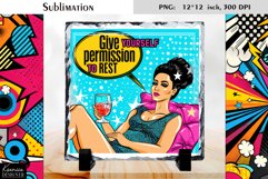 Vintage Pop Art Woman|Funny Quotes Slate Design Product Image 1