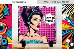 Vintage Pop Art Woman|Funny Quotes Slate Design Product Image 2