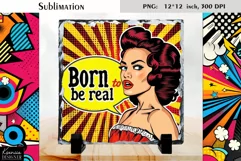 Vintage Pop Art Woman|Funny Quotes Slate Design Product Image 4