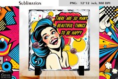 Vintage Pop Art Woman|Funny Quotes Slate Design Product Image 1