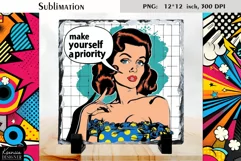 Vintage Pop Art Woman|Funny Quotes Slate Design Product Image 3
