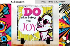 Vintage Pop Art Woman|Funny Quotes Slate Design Product Image 2