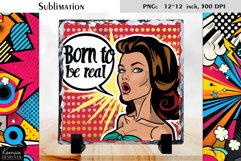 Vintage Pop Art Woman|Funny Quotes Slate Design Product Image 1