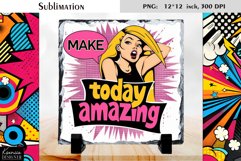 Vintage Pop Art Woman|Funny Quotes Slate Design Product Image 1