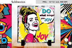 Vintage Pop Art Woman|Funny Quotes Slate Design Product Image 1
