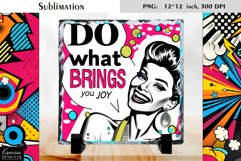 Vintage Pop Art Woman|Funny Quotes Slate Design Product Image 1