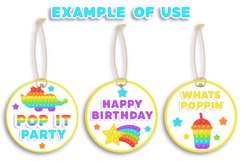 20 Pop It Rainbow Toppers for Birthday Product Image 3