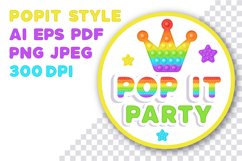 20 Pop It Rainbow Toppers for Birthday Product Image 2