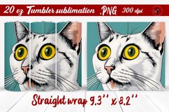 Pop art tumbler | Cat tumbler wrap Product Image 1