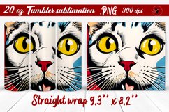 Pop art style tumbler | Cat tumbler sublimation Product Image 1