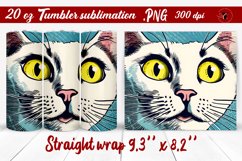 Pop art tumbler | Cat tumbler wrap Product Image 1